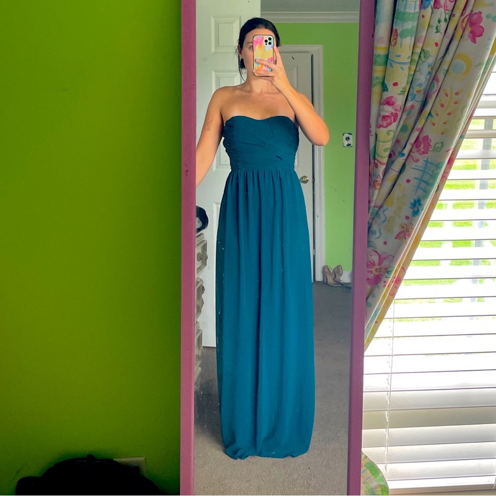 LULU’s Strapless Maxi Formal Dress
